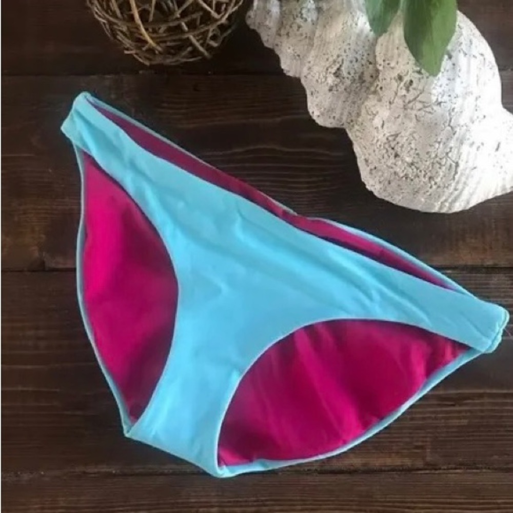 NWT PILYQ Dreamy Blue Reversible‎ Bikini Bottom